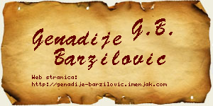 Genadije Barzilović vizit kartica
